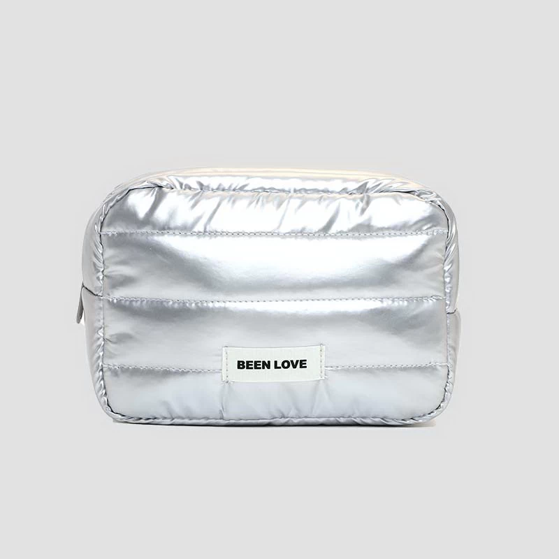 Quilted makeup bag